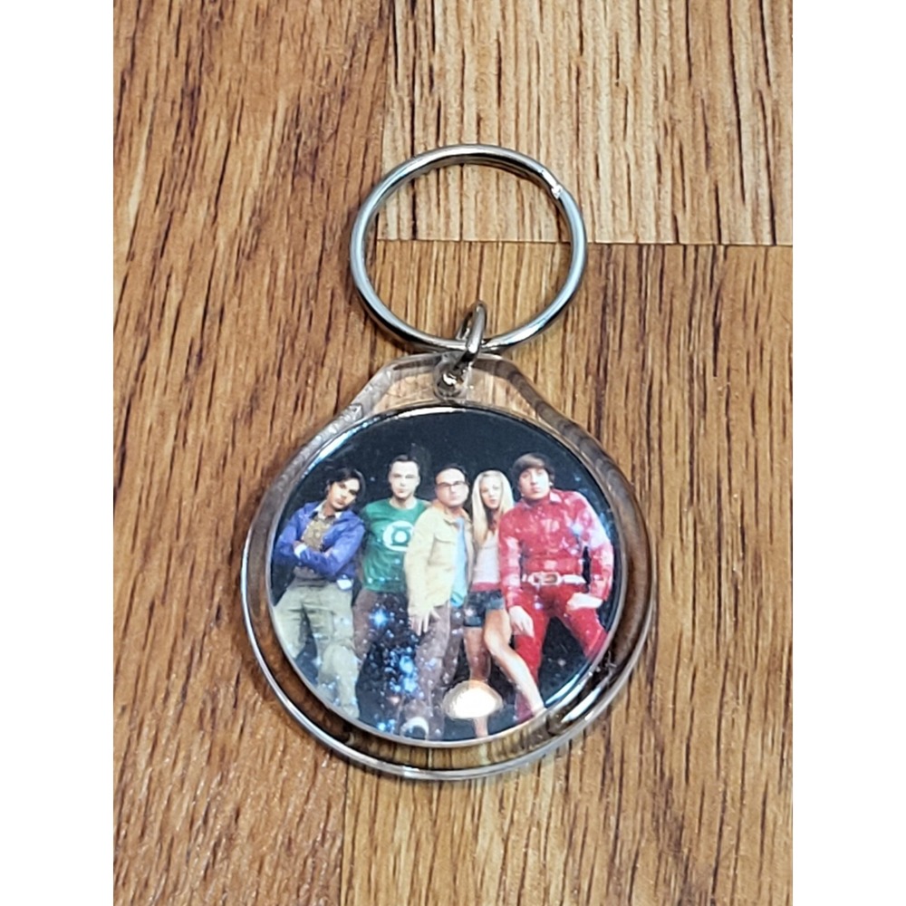 Big Bang Theory Round Plastic Cast Keychain
